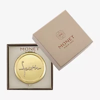 Monet Jewelry Gold Tone Faith Gold Tone Compact Mirror