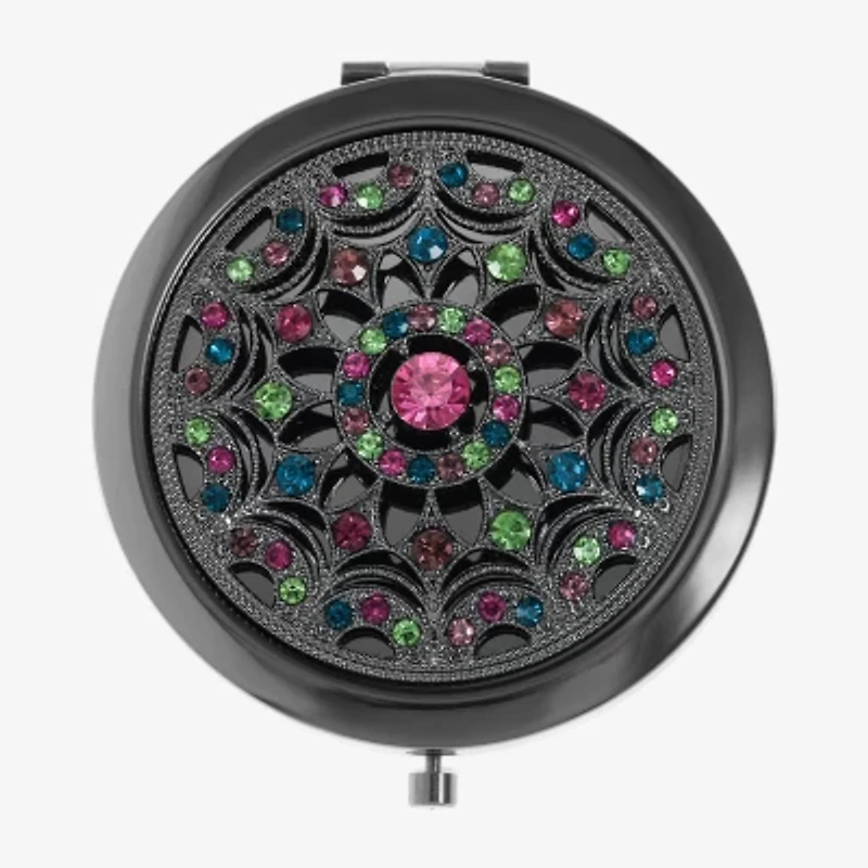 Monet Jewelry Grey Tone Multi Gray Compact Mirror