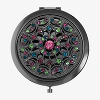 Monet Jewelry Grey Tone Multi Gray Compact Mirror