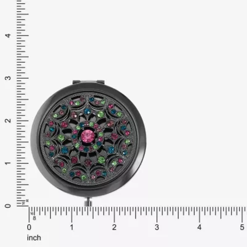 Monet Jewelry Grey Tone Multi Gray Compact Mirror