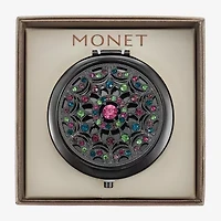 Monet Jewelry Grey Tone Multi Gray Compact Mirror
