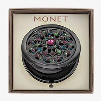Monet Jewelry Grey Tone Multi Gray Compact Mirror