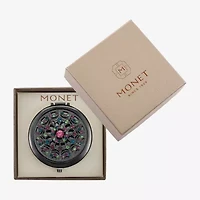 Monet Jewelry Grey Tone Multi Gray Compact Mirror