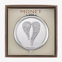 Monet Jewelry Silver Tone Silver Tone Angel Wing Compact Mirror