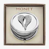 Monet Jewelry Silver Tone Silver Tone Angel Wing Compact Mirror