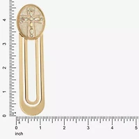 Monet Jewelry Gold Tone White Cross Bookmark