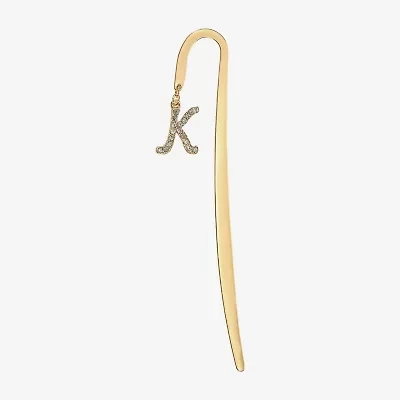 Monet Jewelry Gold Tone Shepherds Hook Initial Charm Bookmark