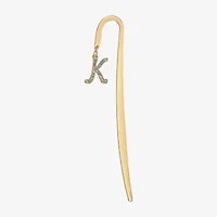 Monet Jewelry Gold Tone Shepherds Hook Initial Charm Bookmark
