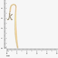 Monet Jewelry Gold Tone Shepherds Hook Initial Charm Bookmark