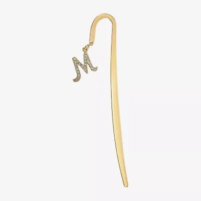 Monet Jewelry Gold Tone Shepherds Hook Initial Charm Bookmark