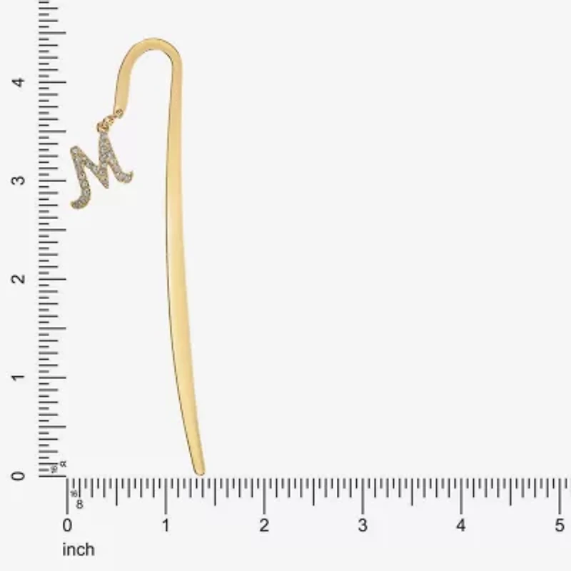 Monet Jewelry Gold Tone Shepherds Hook Initial Charm Bookmark