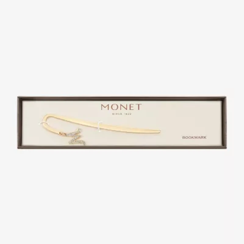 Monet Jewelry Gold Tone Shepherds Hook Initial Charm Bookmark