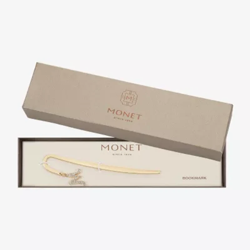 Monet Jewelry Gold Tone Shepherds Hook Initial Charm Bookmark