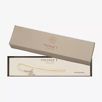 Monet Jewelry Gold Tone Shepherds Hook Initial Charm Bookmark
