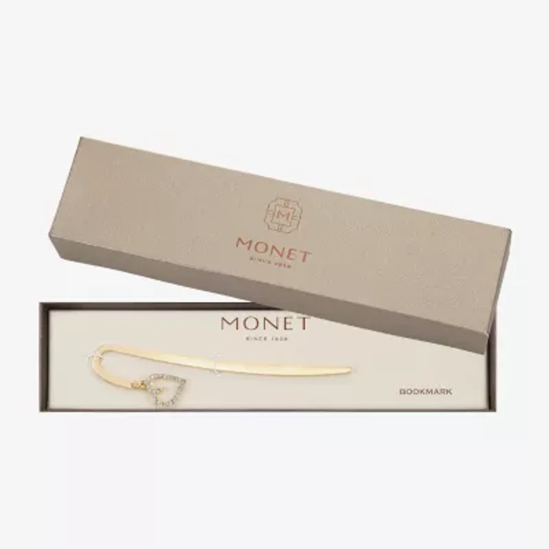 Monet Jewelry Gold Tone Shepherds Hook Initial Charm Bookmark