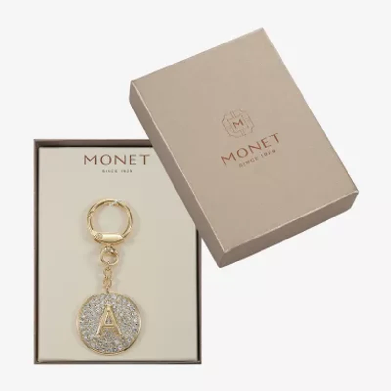Monet Jewelry Gold Tone Pave Initial Bag Charm