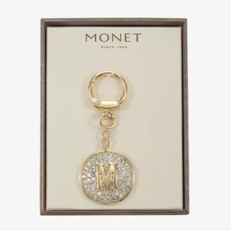 Monet Jewelry Gold Tone Pave Initial Bag Charm