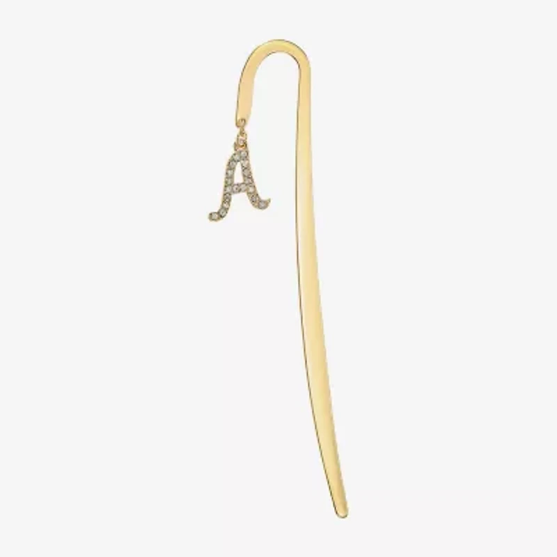 Monet Jewelry Gold Tone Shepherds Hook Initial Charm Bookmark