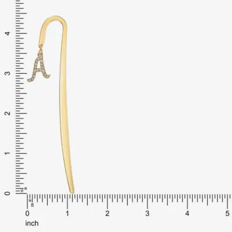 Monet Jewelry Gold Tone Shepherds Hook Initial Charm Bookmark