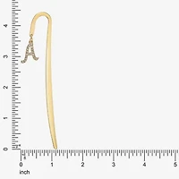 Monet Jewelry Gold Tone Shepherds Hook Initial Charm Bookmark