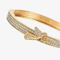 Monet Jewelry Gold Tone Womens Glass Angel Bangle Bracelet