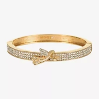 Monet Jewelry Gold Tone Womens Glass Angel Bangle Bracelet