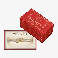 Monet Jewelry Gold Tone Womens Glass Angel Bangle Bracelet