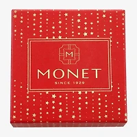 Monet Jewelry Gold Tone Pastel Ornament Multi Color Glass Pin