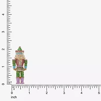 Monet Jewelry Gold Tone Pastel Nutcracker Glass Pin