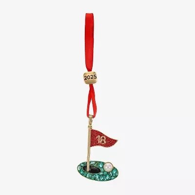 Monet Jewelry Gold Tone 18 Hole Golf Christmas Ornament