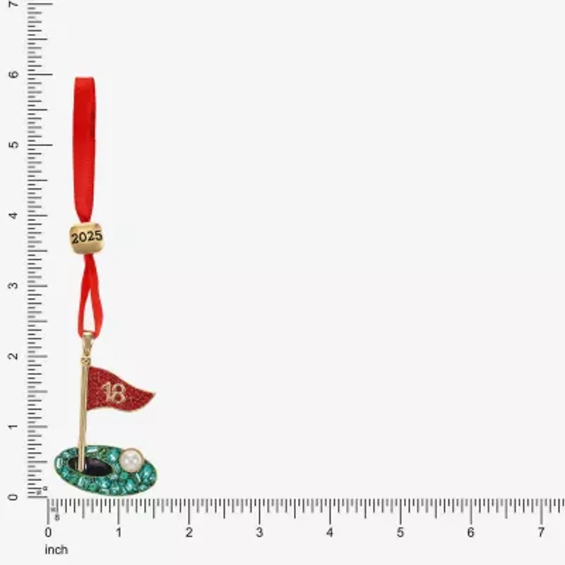 Monet Jewelry Gold Tone 18 Hole Golf Christmas Ornament