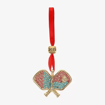 Monet Jewelry Gold Tone Pickle Ball Christmas Ornament