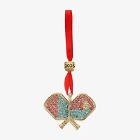 Monet Jewelry Gold Tone Pickle Ball Christmas Ornament
