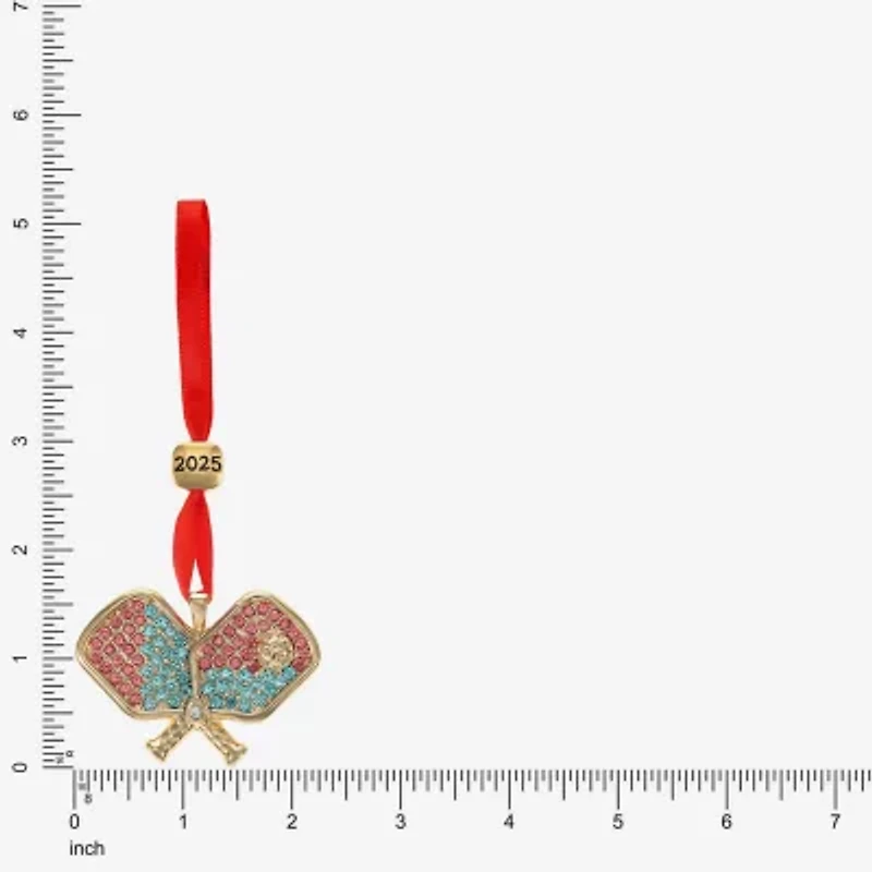 Monet Jewelry Gold Tone Pickle Ball Christmas Ornament