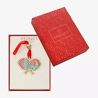 Monet Jewelry Gold Tone Pickle Ball Christmas Ornament