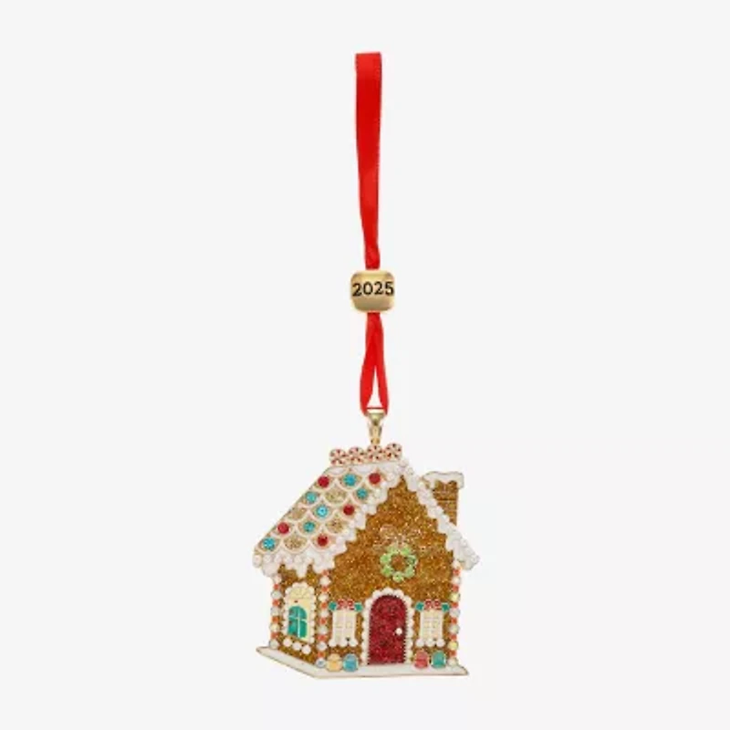 Monet Jewelry Gold Tone Gingerbread House Christmas Ornament
