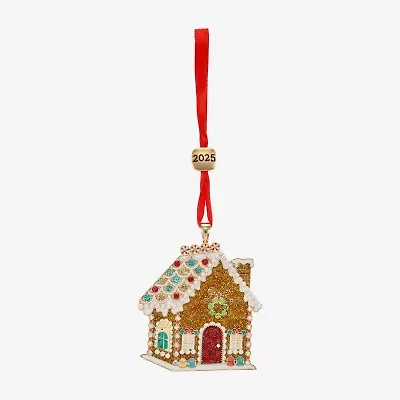 Monet Jewelry Gold Tone Gingerbread House Christmas Ornament