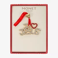 Monet Jewelry Gold Tone I Love Jesus Christmas Ornament