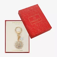 Monet Jewelry Gold Tone Clear Snowflake Bag Charm