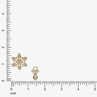 Monet Jewelry Gold Tone Glass Pin