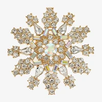 Monet Jewelry Gold Tone Glass Pin