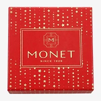 Monet Jewelry Gold Tone Christmas Tree Multi Color Glass Pin