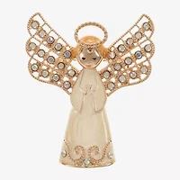 Monet Jewelry Gold Tone Glass Pin