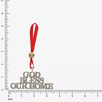 Monet Jewelry Gold & Silver Tone God Bless Our Home Christmas Ornament