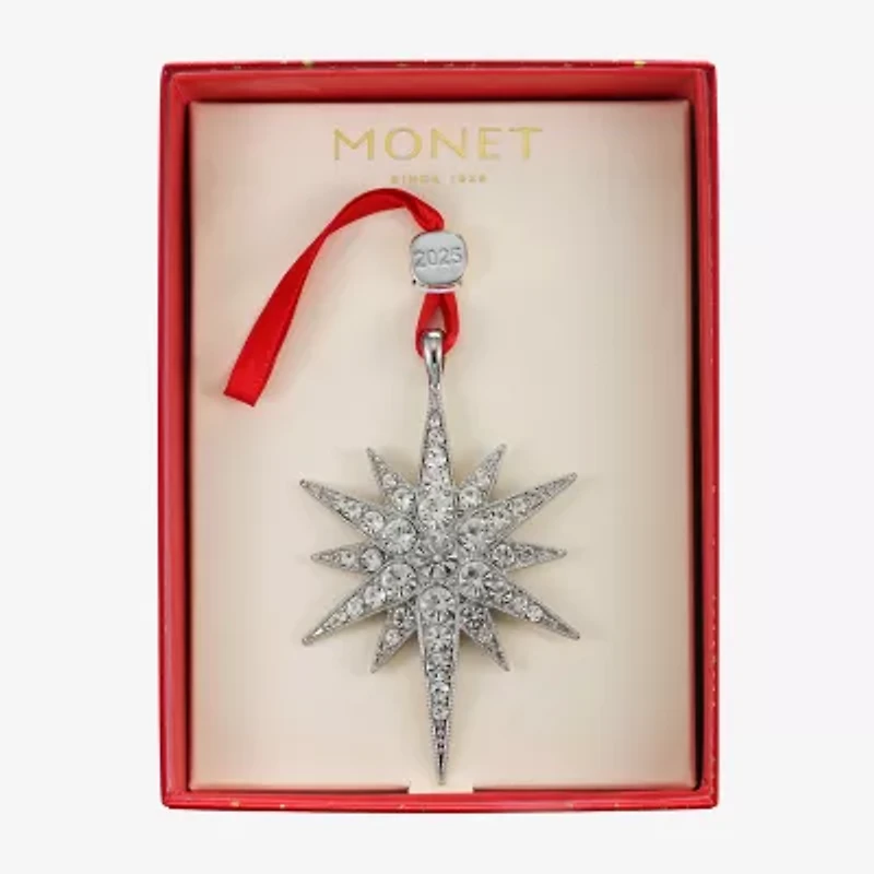 Monet Jewelry Silver Tone North Christmas Ornament