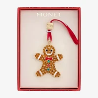 Monet Jewelry Gold Tone Gingerbread Man Christmas Ornament