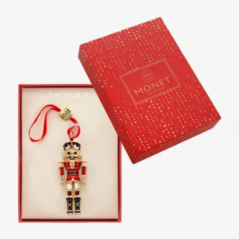 Monet Jewelry Gold Tone Nutcracker Christmas Ornament