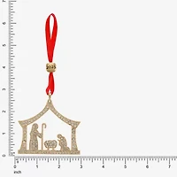 Monet Jewelry Gold Tone Nativity Scene Christmas Ornament