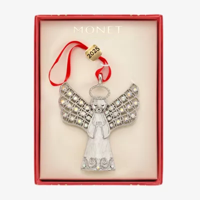 Monet Jewelry Silver Tone Christmas Ornament