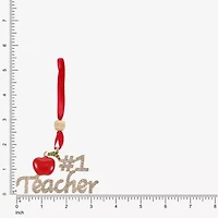 Monet Jewelry Gold Tone Teacher Red Apple Christmas Ornament